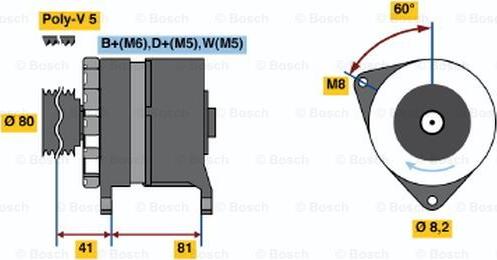 BOSCH 0 986 036 100 - Alternateur cwaw.fr