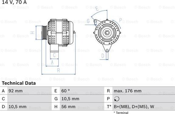 BOSCH 0 986 036 820 - Alternateur cwaw.fr