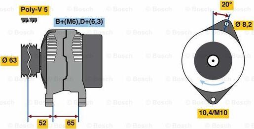 BOSCH 0 986 036 871 - Alternateur cwaw.fr