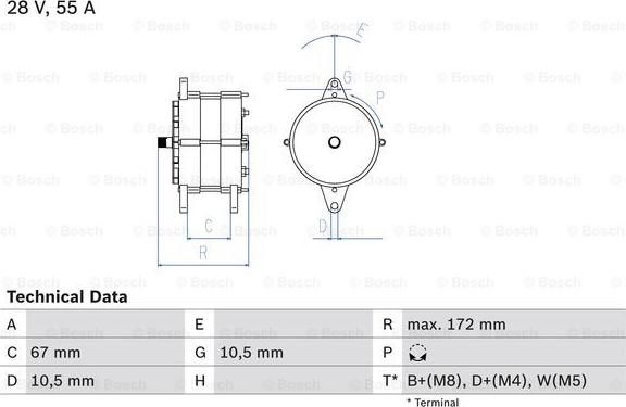 BOSCH 0 986 036 280 - Alternateur cwaw.fr