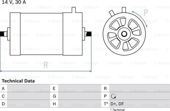 BOSCH 0 986 030 050 - Alternateur cwaw.fr