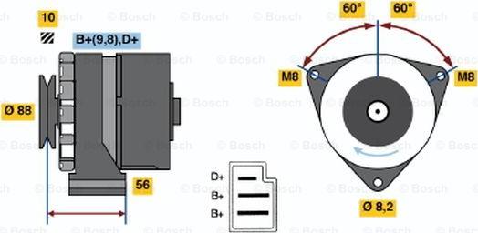 BOSCH 0 986 031 550 - Alternateur cwaw.fr