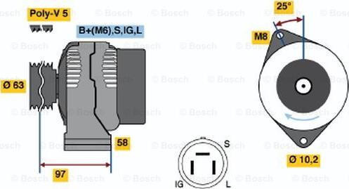 BOSCH 0 986 038 421 - Alternateur cwaw.fr