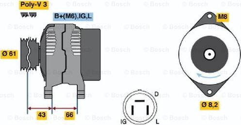 BOSCH 0 986 038 471 - Alternateur cwaw.fr