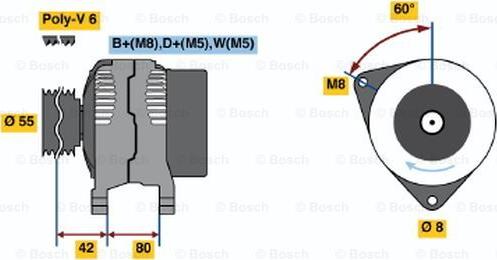 BOSCH 0 986 038 650 - Alternateur cwaw.fr