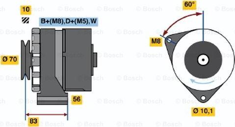 BOSCH 0 986 038 100 - Alternateur cwaw.fr