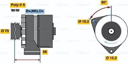 BOSCH 0 986 038 110 - Alternateur cwaw.fr