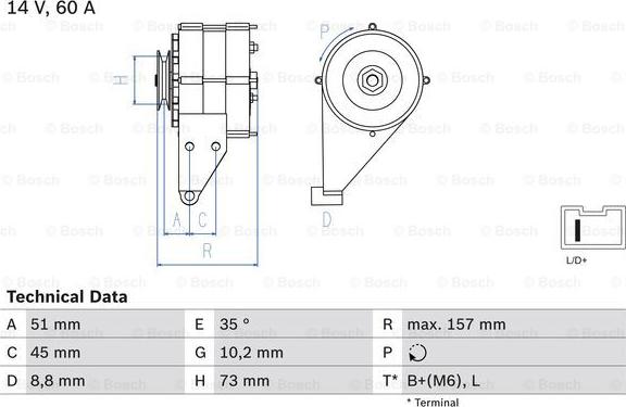 BOSCH 0 986 038 841 - Alternateur cwaw.fr