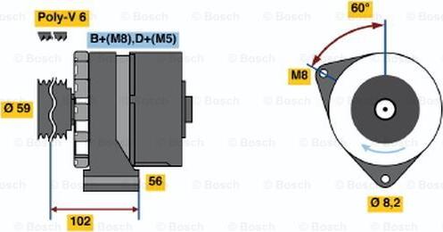 BOSCH 0 986 038 340 - Alternateur cwaw.fr