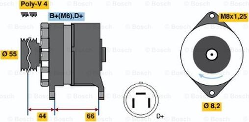 BOSCH 0 986 038 220 - Alternateur cwaw.fr