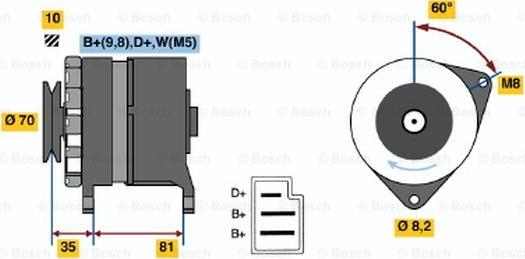 BOSCH 0 986 033 850 - Alternateur cwaw.fr