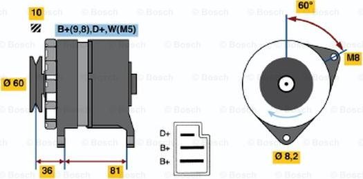 BOSCH 0 986 033 860 - Alternateur cwaw.fr