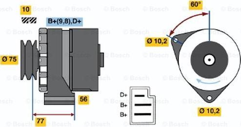 BOSCH 0 986 032 800 - Alternateur cwaw.fr