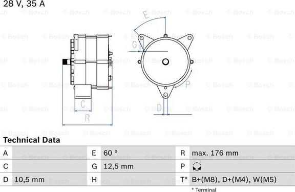 BOSCH 0 986 037 440 - Alternateur cwaw.fr