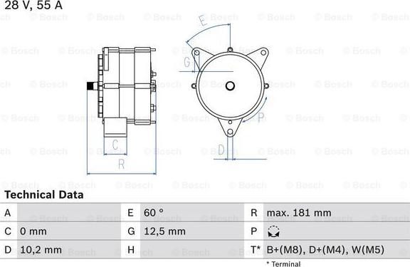 BOSCH 0 986 037 410 - Alternateur cwaw.fr