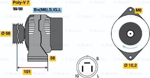 BOSCH 0 986 037 581 - Alternateur cwaw.fr