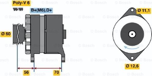 BOSCH 0 986 037 140 - Alternateur cwaw.fr