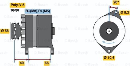 BOSCH 0 986 037 801 - Alternateur cwaw.fr