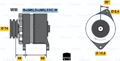 BOSCH 0 986 037 241 - Alternateur cwaw.fr