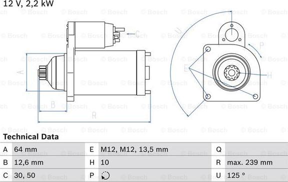 BOSCH 0 986 029 040 - Démarreur cwaw.fr