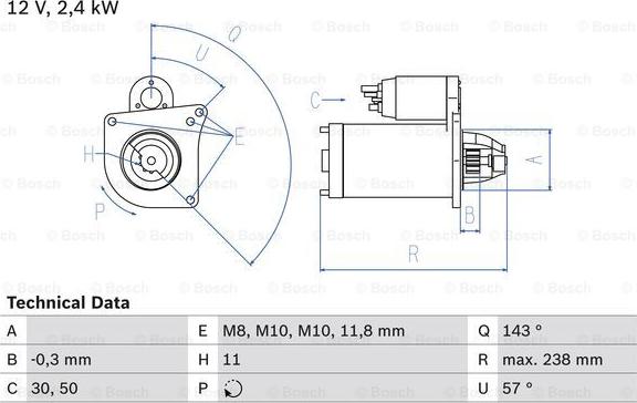 BOSCH 0 986 029 060 - Démarreur cwaw.fr