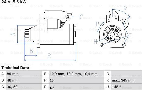 BOSCH 0 986 024 670 - Démarreur cwaw.fr