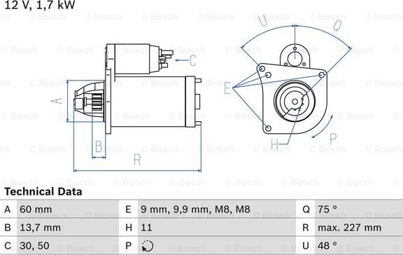 BOSCH 0 986 024 060 - Démarreur cwaw.fr