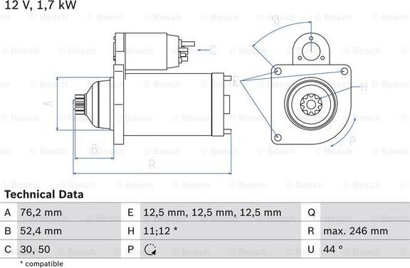 BOSCH 0 986 024 100 - Démarreur cwaw.fr