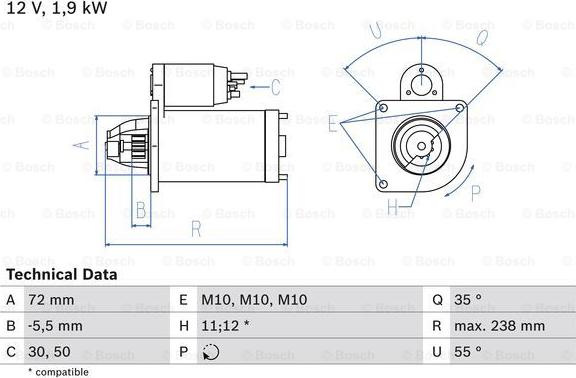 BOSCH 0 986 025 470 - Démarreur cwaw.fr