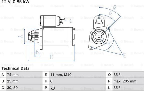 BOSCH 0 986 025 640 - Démarreur cwaw.fr