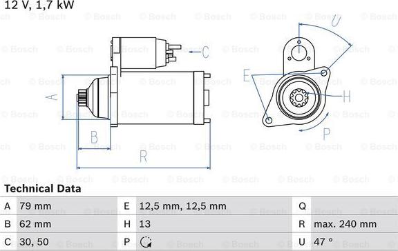 BOSCH 0 986 025 150 - Démarreur cwaw.fr