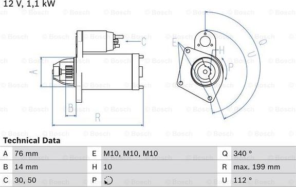 BOSCH 0 986 020 900 - Démarreur cwaw.fr