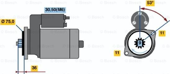 BOSCH 0 986 020 461 - Démarreur cwaw.fr