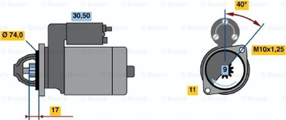 BOSCH 0 986 020 541 - Démarreur cwaw.fr