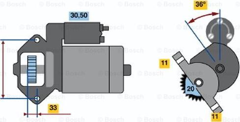 BOSCH 0 986 020 511 - Démarreur cwaw.fr