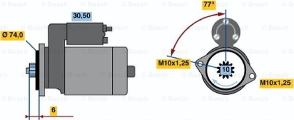 BOSCH 0 986 020 841 - Démarreur cwaw.fr