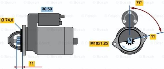 BOSCH 0 986 020 531 - Démarreur cwaw.fr