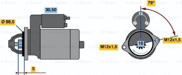 BOSCH 0 986 020 521 - Démarreur cwaw.fr