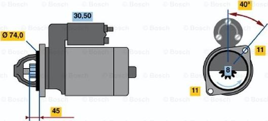 BOSCH 0 986 020 651 - Démarreur cwaw.fr