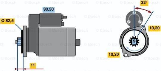 BOSCH 0 986 020 681 - Démarreur cwaw.fr