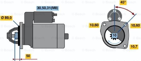 BOSCH 0 986 020 051 - Démarreur cwaw.fr