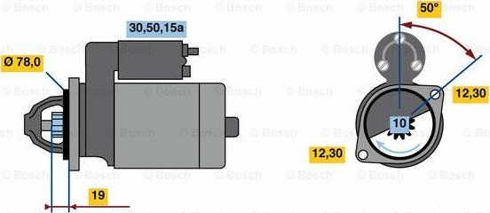 BOSCH 0 986 020 001 - Démarreur cwaw.fr