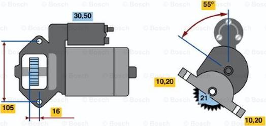 BOSCH 0 986 020 801 - Démarreur cwaw.fr