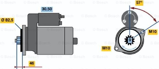 BOSCH 0 986 020 811 - Démarreur cwaw.fr