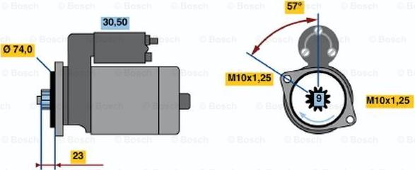 BOSCH 0 986 020 831 - Démarreur cwaw.fr