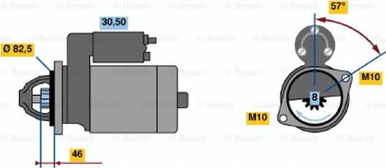 BOSCH 0 986 020 821 - Démarreur cwaw.fr