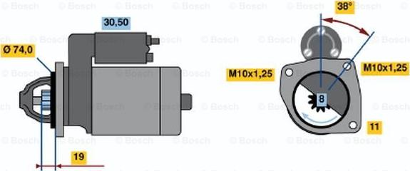 BOSCH 0 986 020 731 - Démarreur cwaw.fr