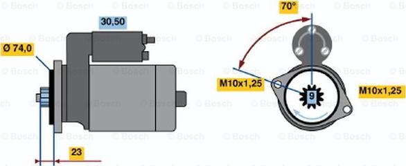 BOSCH 0 986 020 771 - Démarreur cwaw.fr