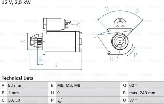 BOSCH 0 986 021 640 - Démarreur cwaw.fr