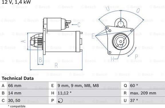 BOSCH 0 986 021 651 - Démarreur cwaw.fr